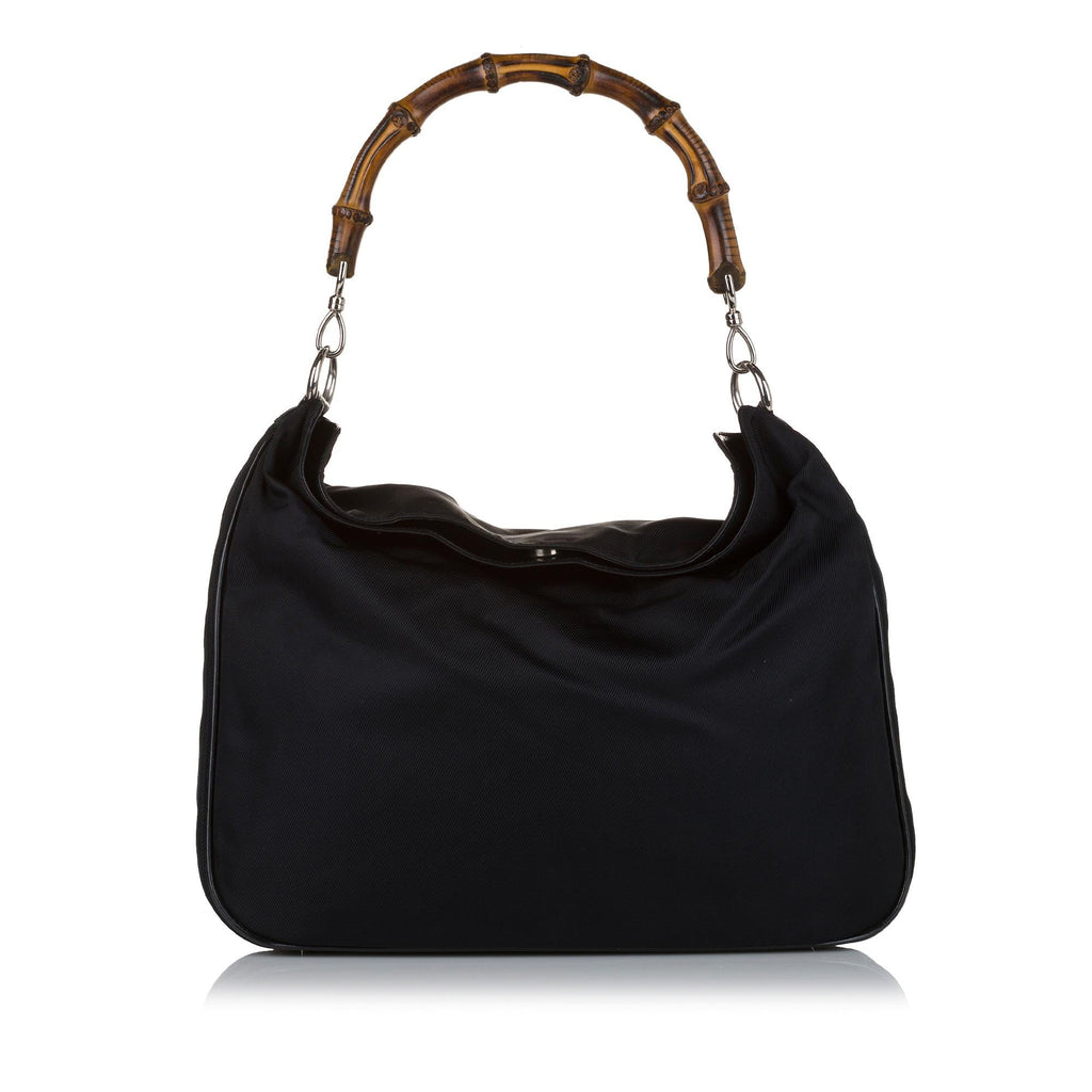 Gucci Bamboo Canvas Satchel (SHG-34897)