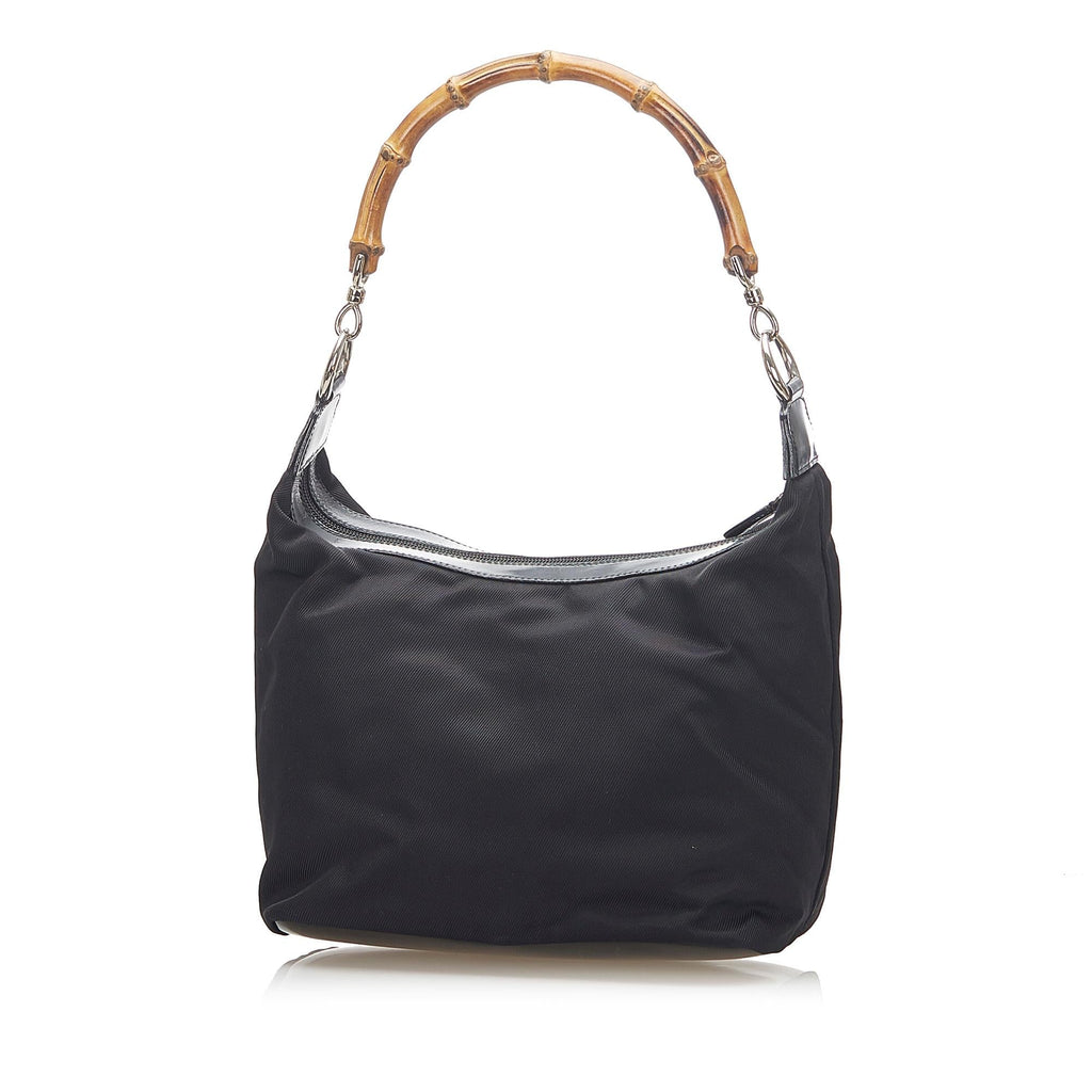 Gucci Bamboo Canvas Shoulder Bag (SHG-18223)