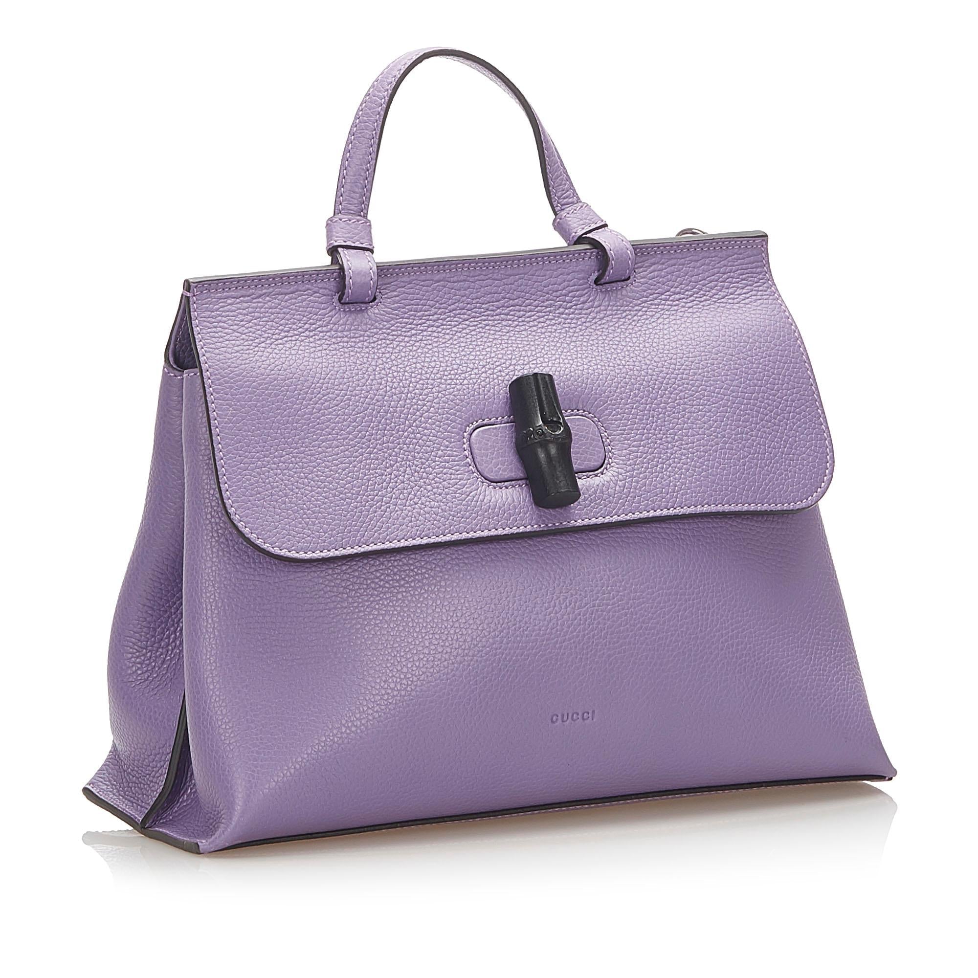 Gucci Bamboo Daily Leather Satchel (SHG-24209)