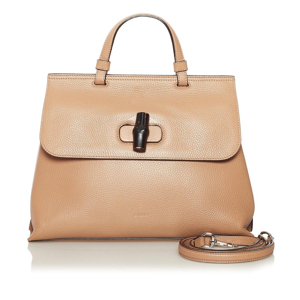 Gucci Bamboo Daily Leather Satchel (SHG-34552)