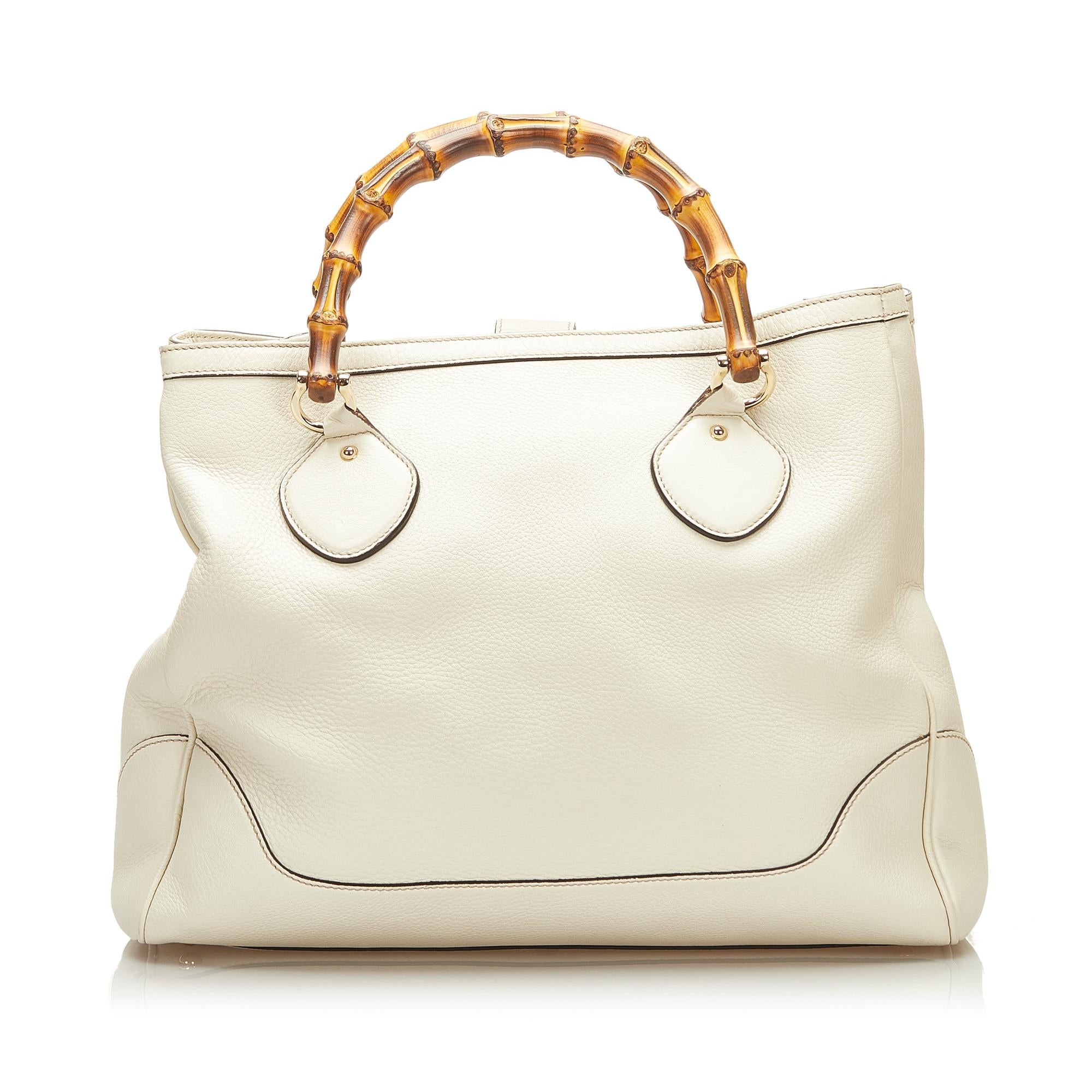 Gucci Bamboo Diana Leather Tote Bag (SHG-35437)