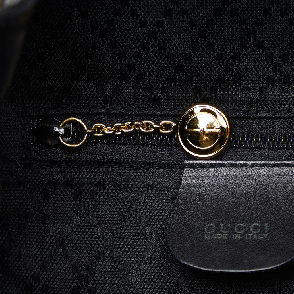 Gucci Bamboo Drawstring Leather Backpack (SHG-quqvrC)