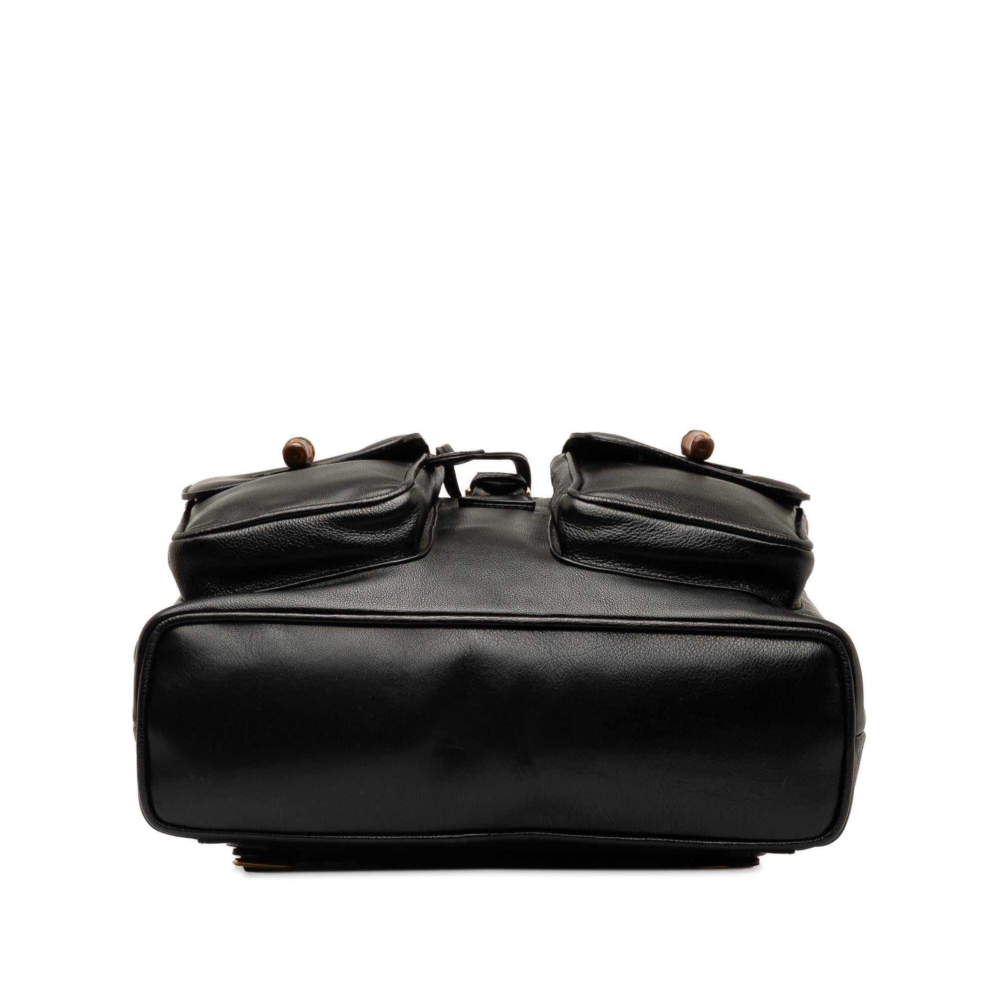 Gucci Bamboo Drawstring Leather Backpack (SHG-b7jhdk)