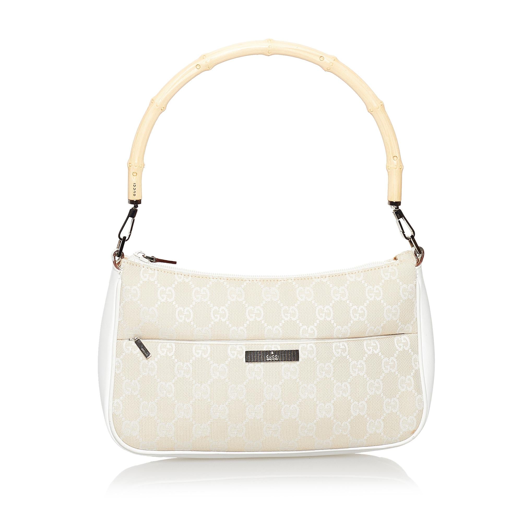 Gucci Bamboo GG Canvas Baguette (SHG-31081)
