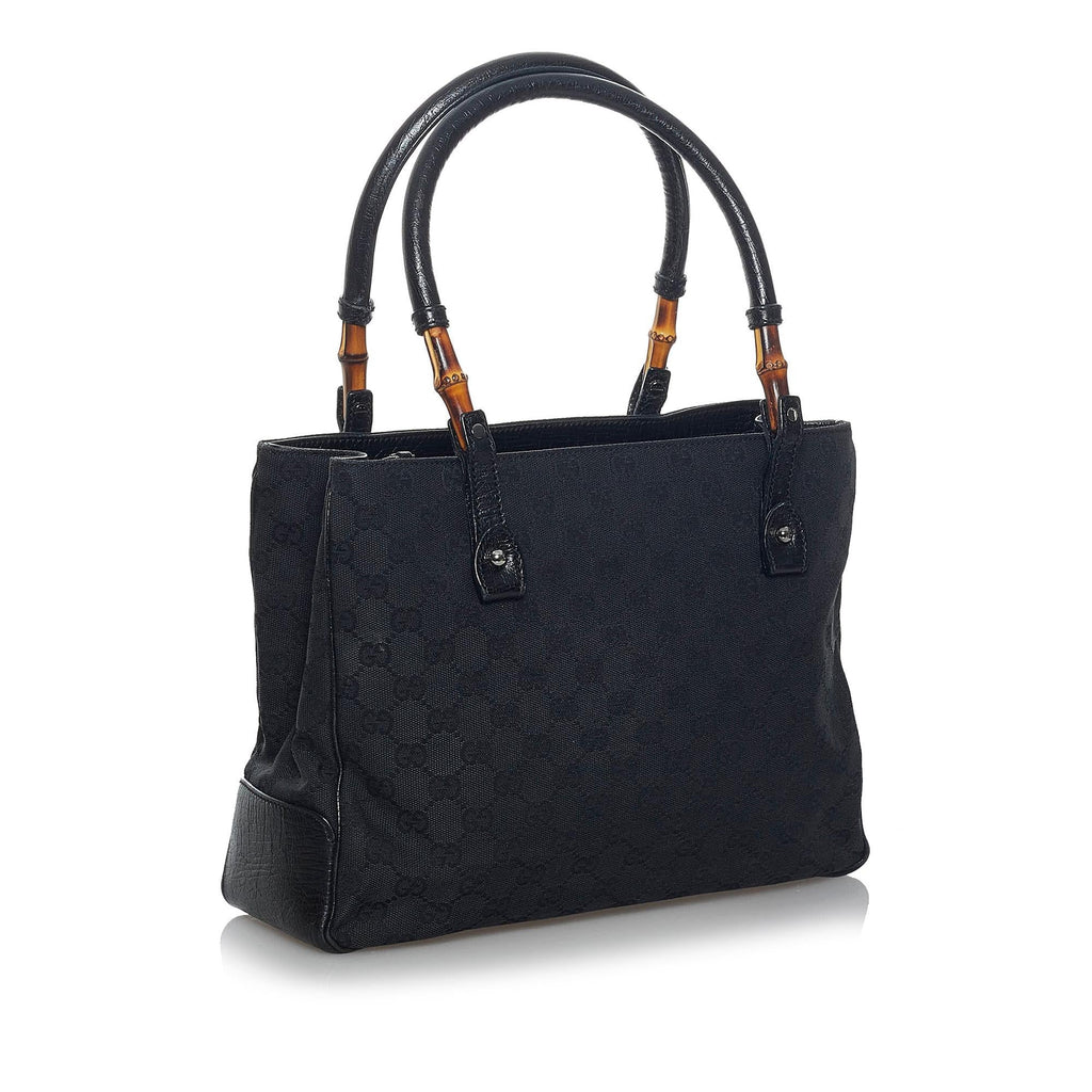 Gucci Bamboo GG Canvas Handbag (SHG-34884)