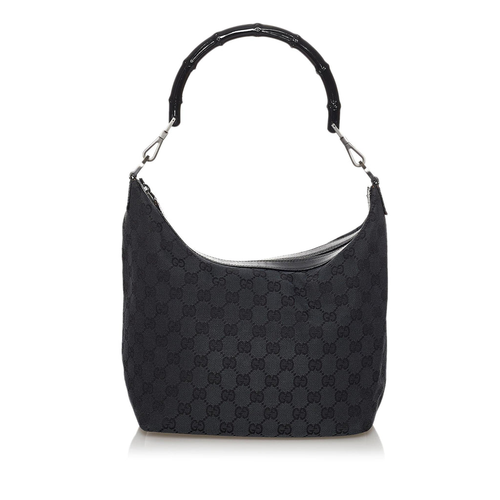 Gucci Bamboo GG Canvas Shoulder Bag (SHG-30523)