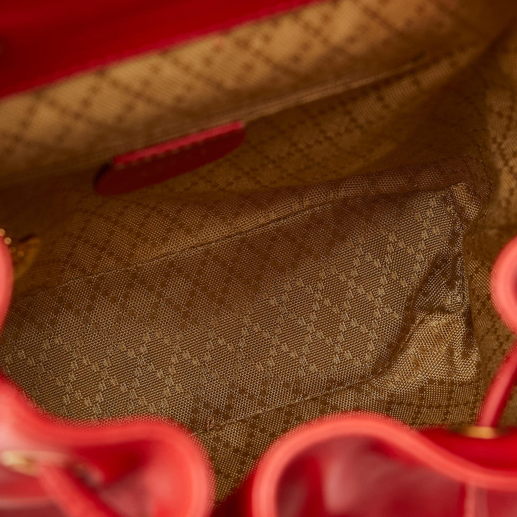 Gucci Bamboo Leather Drawstring Mini Backpack (SHG-HWMiaE)