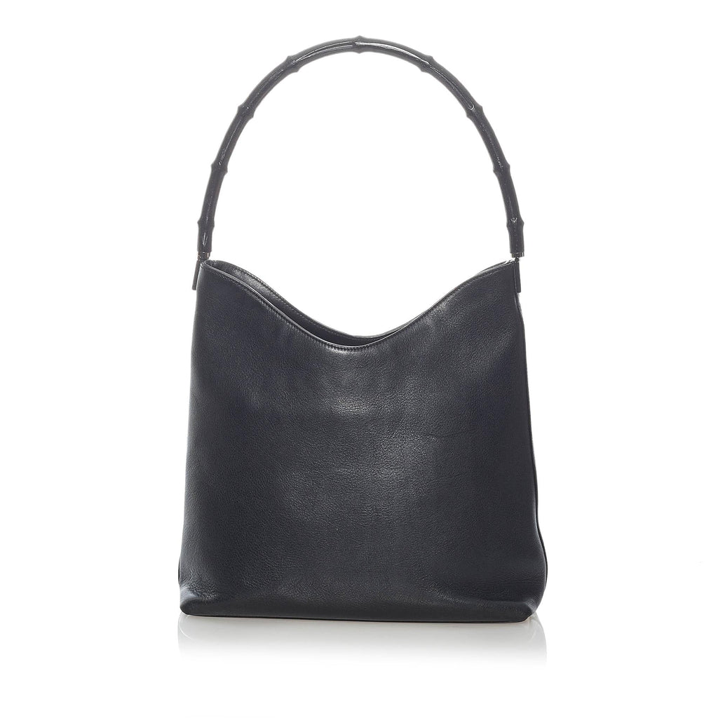 Gucci Bamboo Leather Shoulder Bag (SHG-30827)
