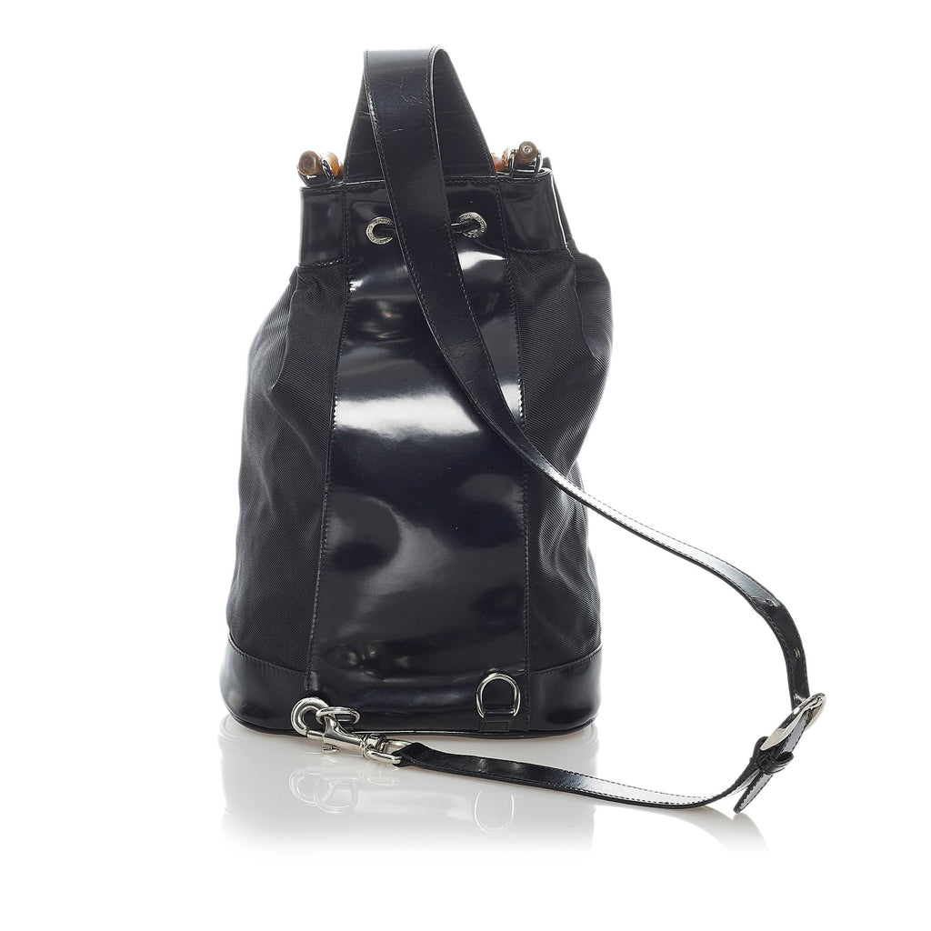 Gucci Bamboo Nylon Bucket Bag (SHG-37225)
