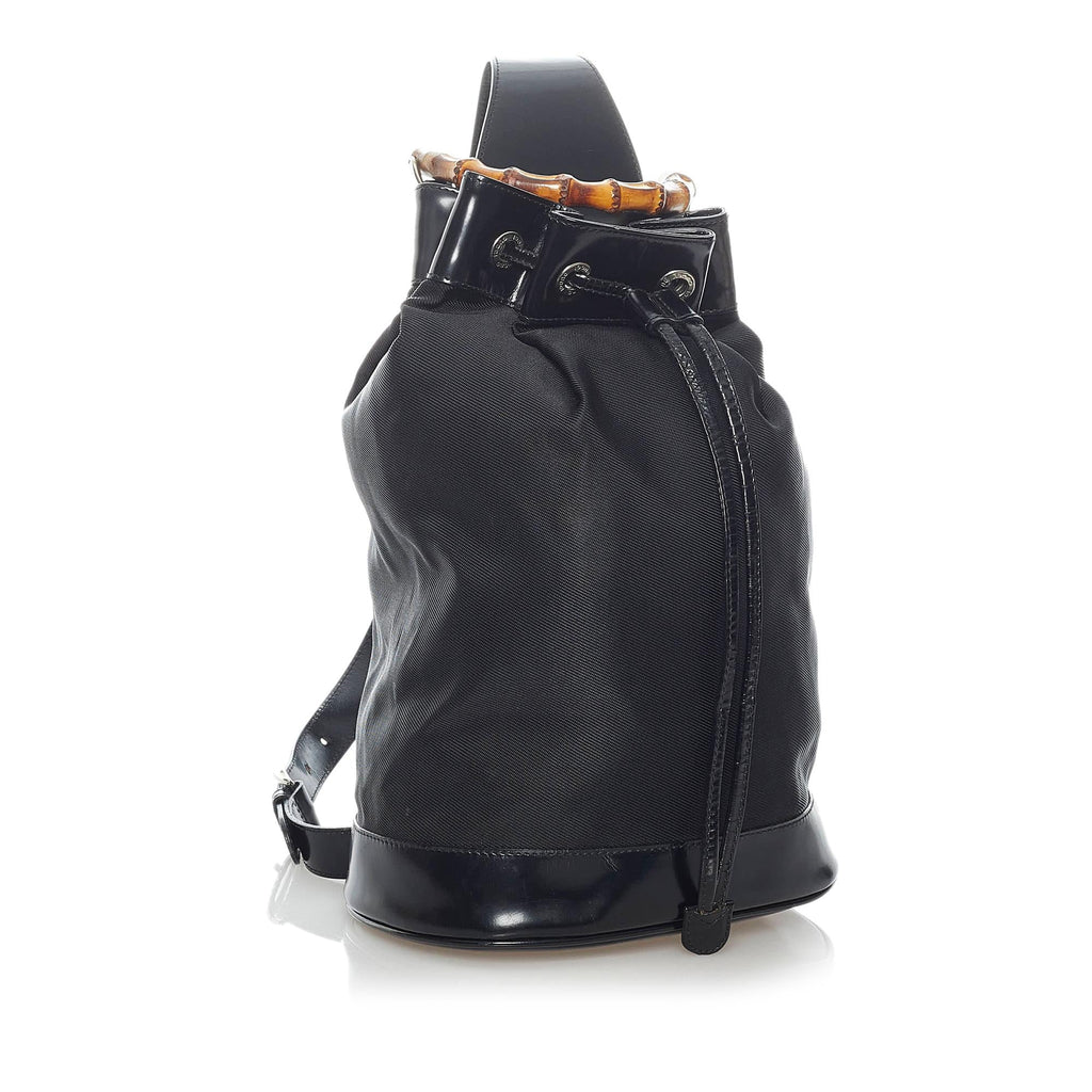 Gucci Bamboo Nylon Bucket Bag (SHG-37225)