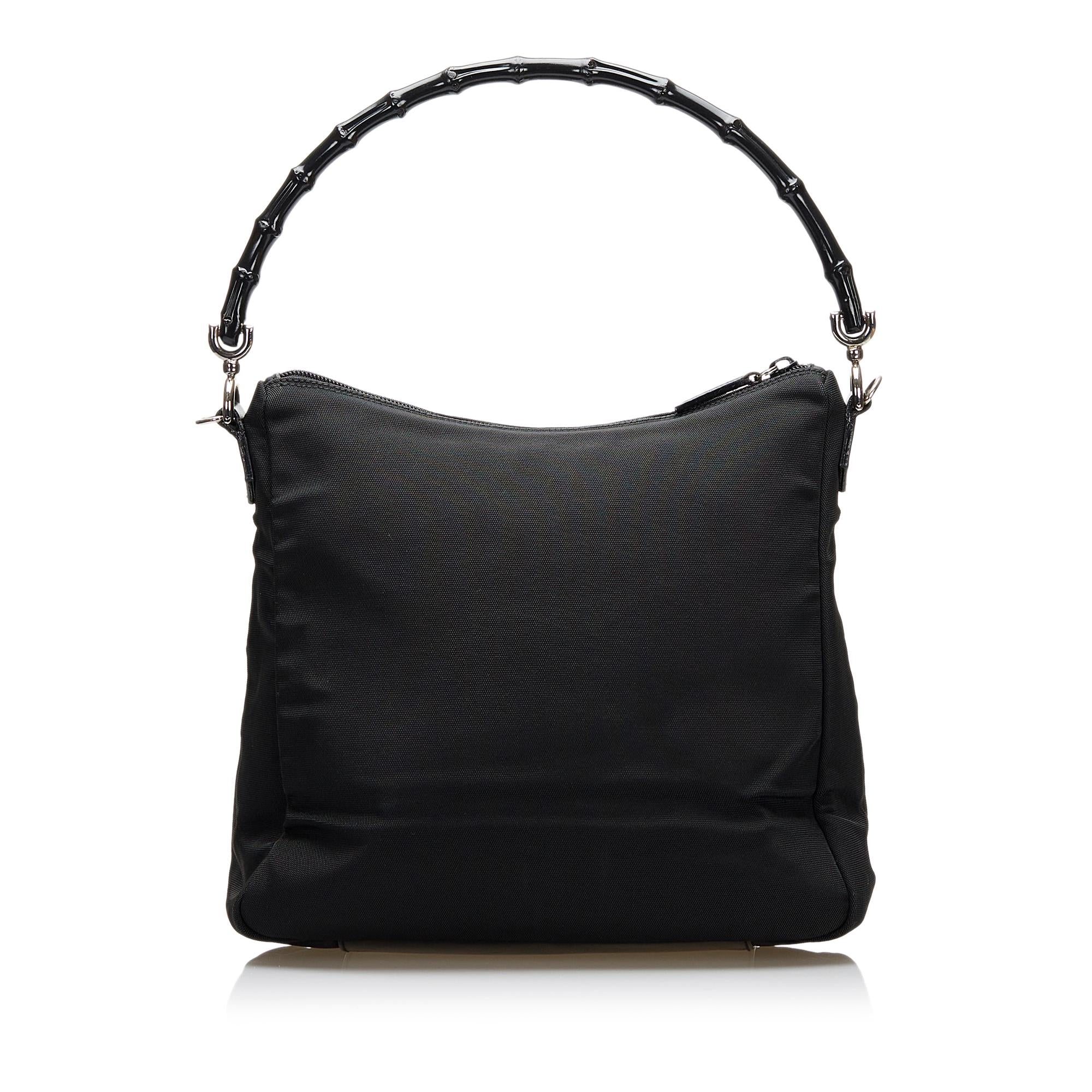 Gucci Bamboo Nylon Satchel (SHG-36702)