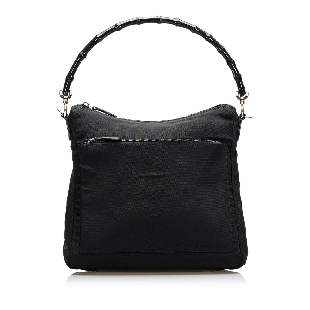 Gucci Bamboo Nylon Satchel (SHG-36702)