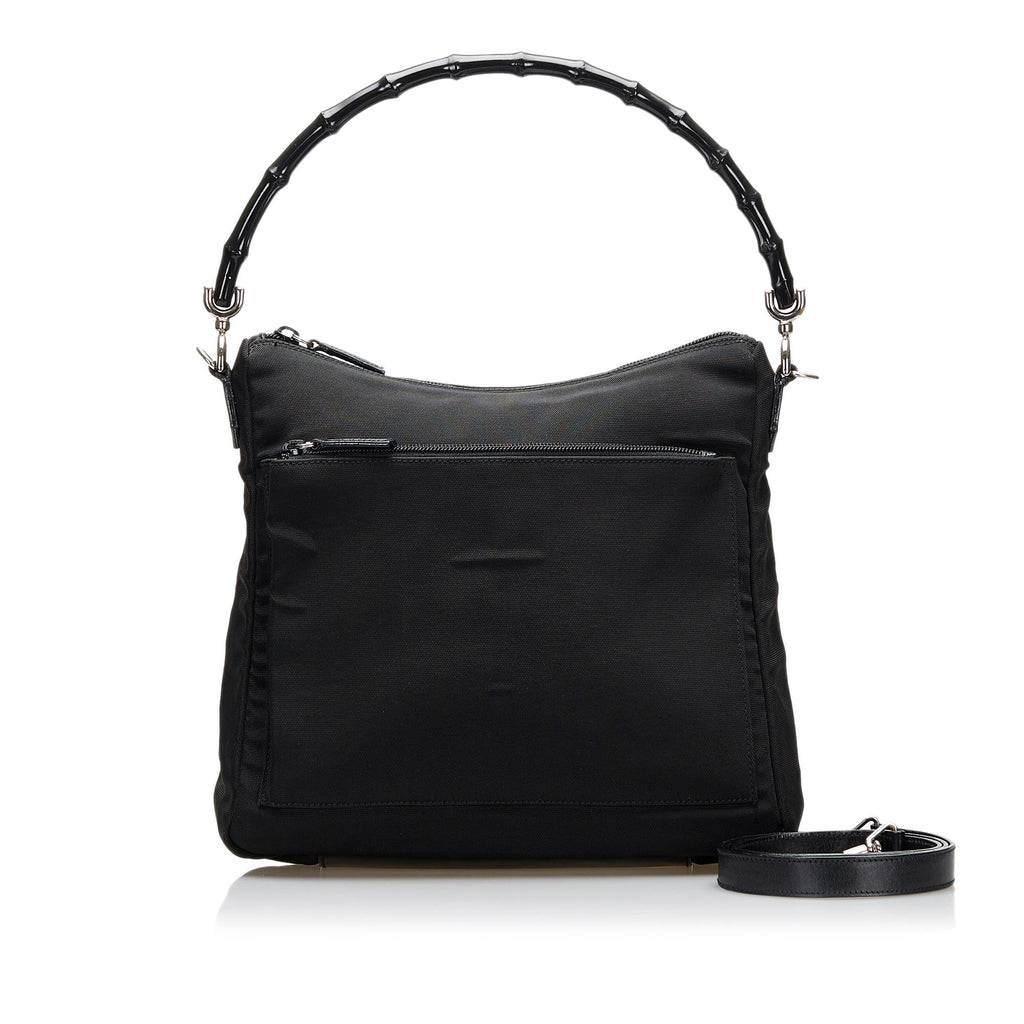 Gucci Bamboo Nylon Satchel (SHG-36702)
