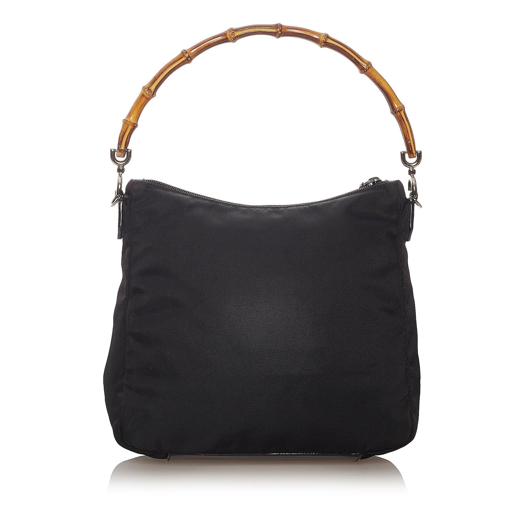 Gucci Bamboo Nylon Shoulder Bag (SHG-4hnVDO)