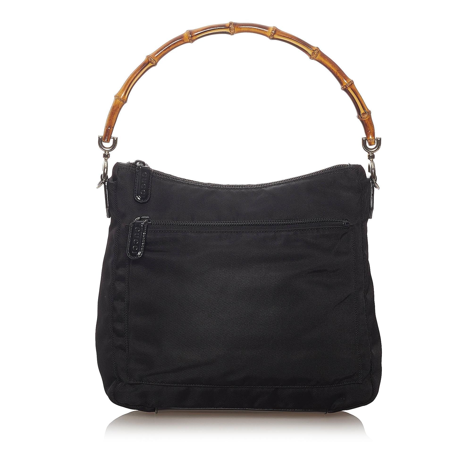 Gucci Bamboo Nylon Shoulder Bag (SHG-4hnVDO)