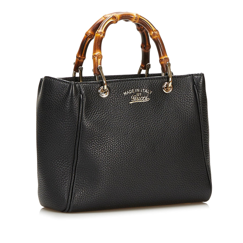 Gucci Bamboo Shopper Leather Handbag (SHG-35966)