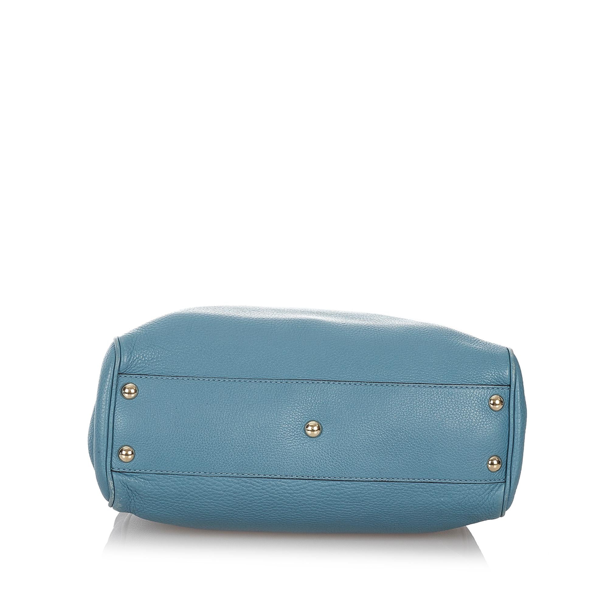 Gucci Bamboo Shopper Leather Satchel (SHG-26881)