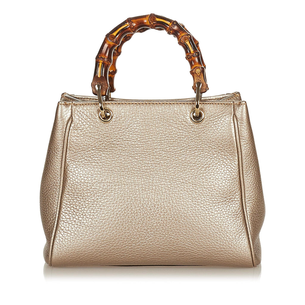 Gucci Bamboo Shopper Leather Satchel (SHG-27069)