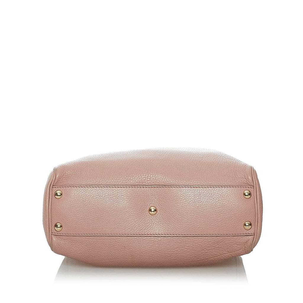 Gucci Bamboo Shopper Leather Satchel (SHG-30161)