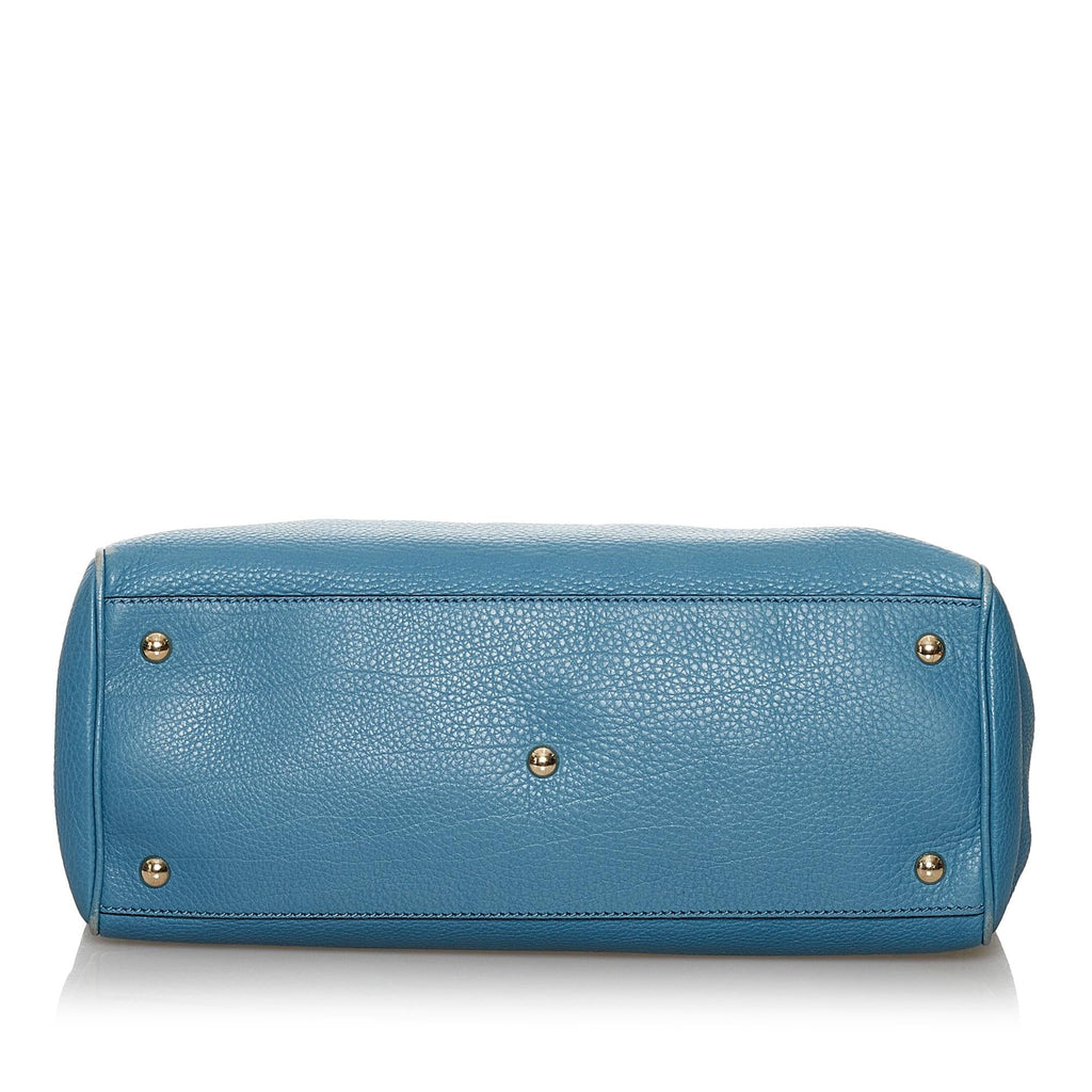 Gucci Bamboo Shopper Leather Satchel (SHG-30162)