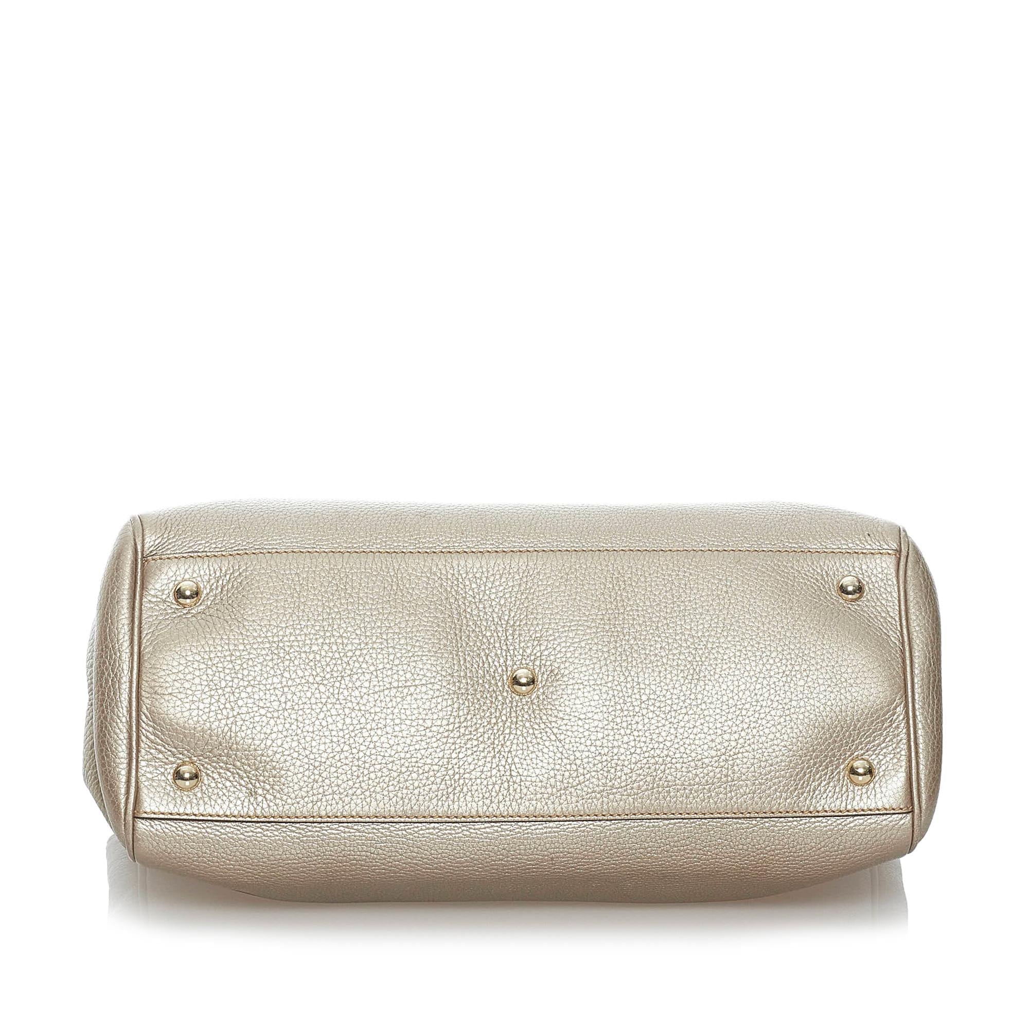 Gucci Bamboo Shopper Leather Satchel (SHG-31045)