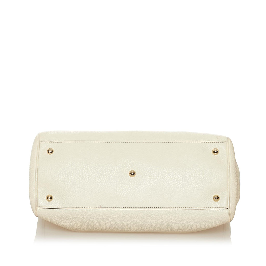 Gucci Bamboo Shopper Leather Satchel (SHG-34372)