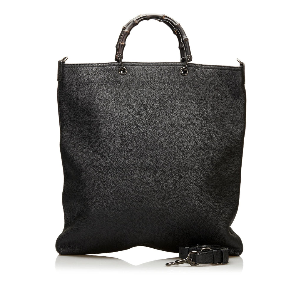 Gucci Bamboo Shopper Leather Satchel (SHG-36139)