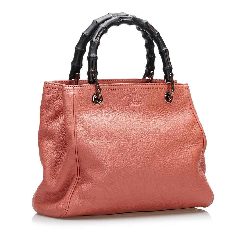 Gucci Bamboo Shopper Leather Satchel (SHG-36701)
