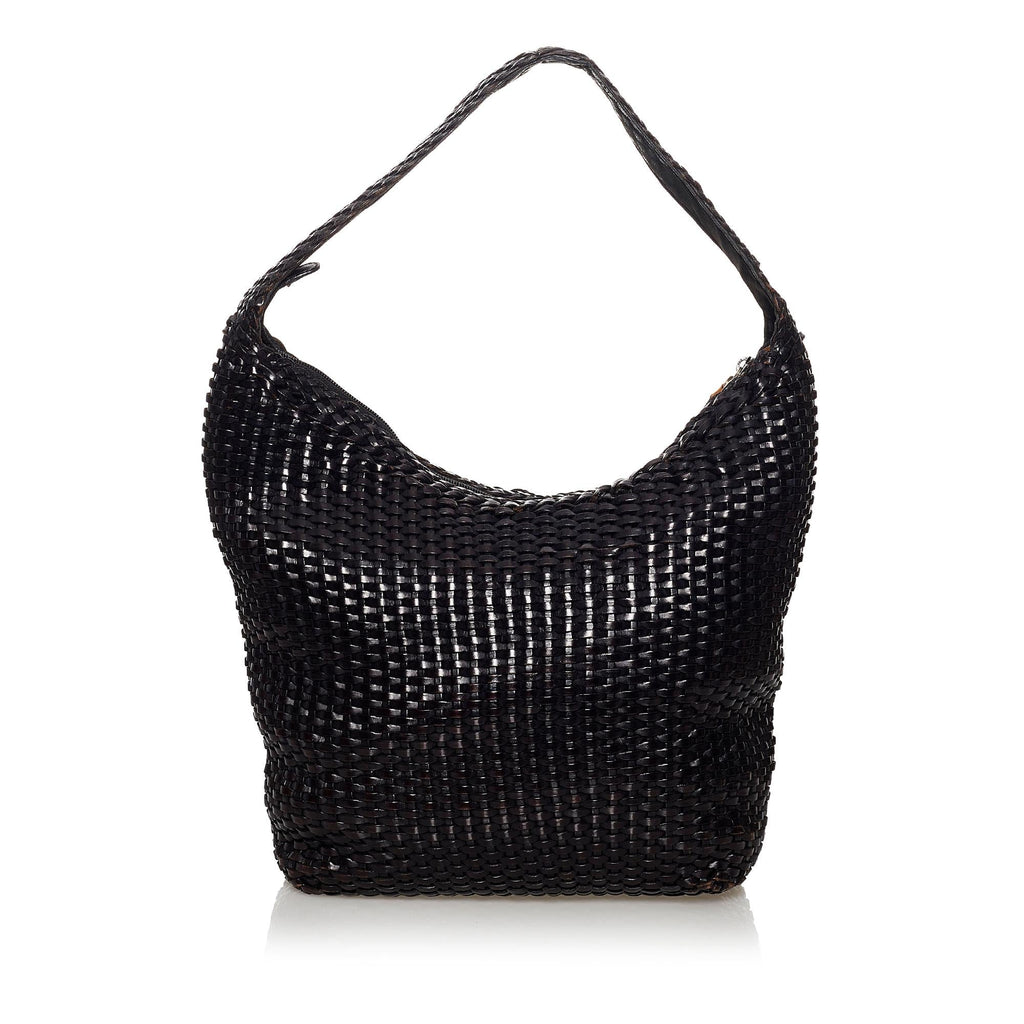 Gucci Bamboo Weaved Leather Shoulder Bag (SHG-31075)