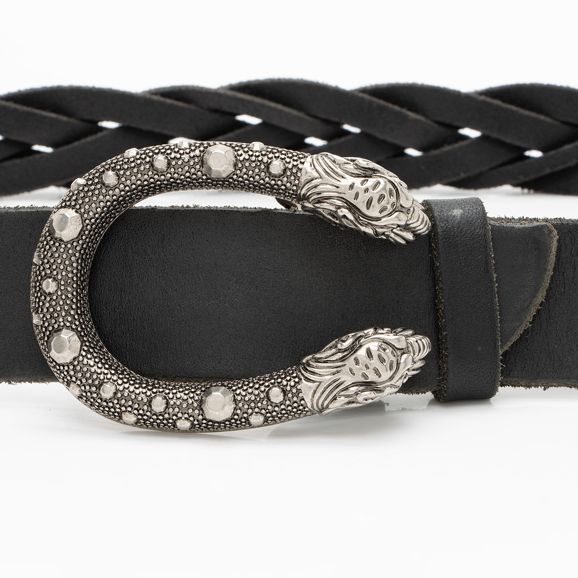 Gucci Braided Distressed Leather Dionysus Belt - Size 38 / 95