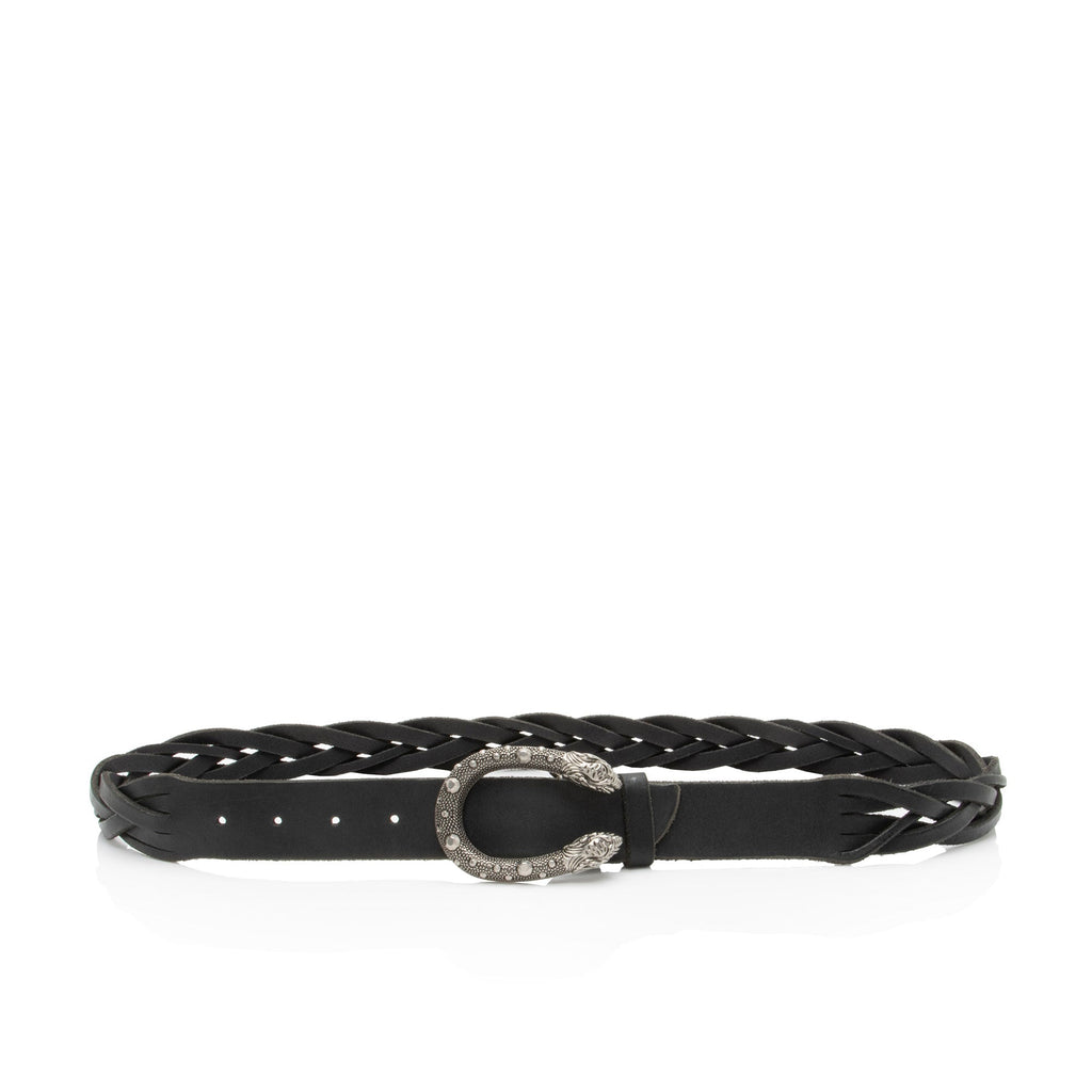 Gucci Braided Distressed Leather Dionysus Belt - Size 38 / 95