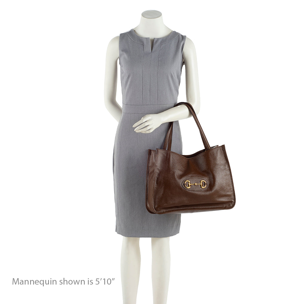 Gucci Calfskin 1955 Horsebit Tote (SHF-18048)