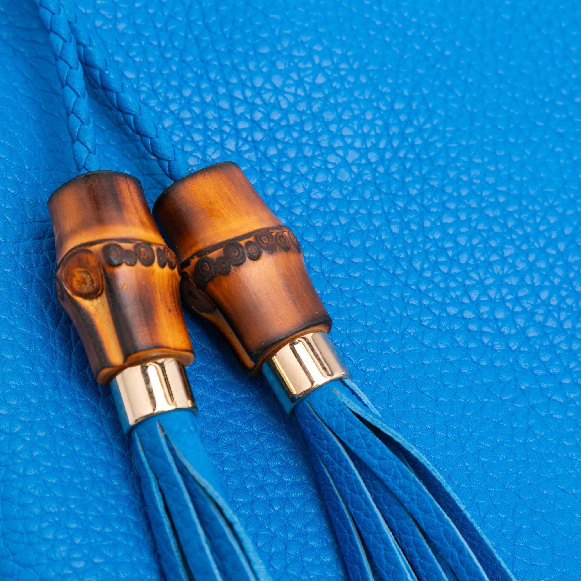 Gucci Calfskin Bamboo Tassel Clutch