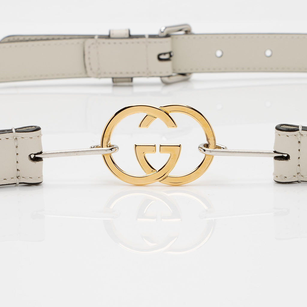 Gucci Calfskin Interlocking G Slim Belt - Size 38 / 95 (SHF-IbtT6F)