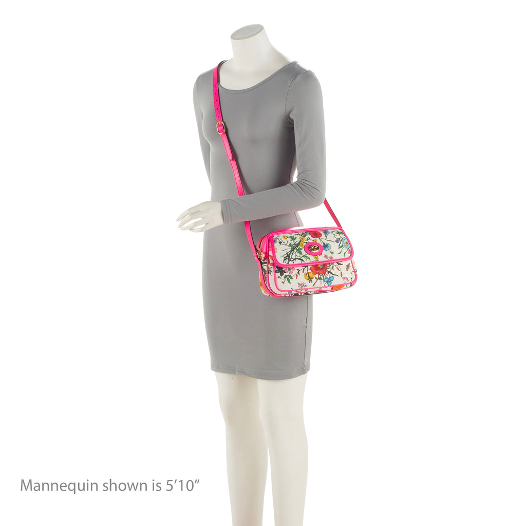 Gucci Canvas Flora Shoulder Bag (SHF-22602)