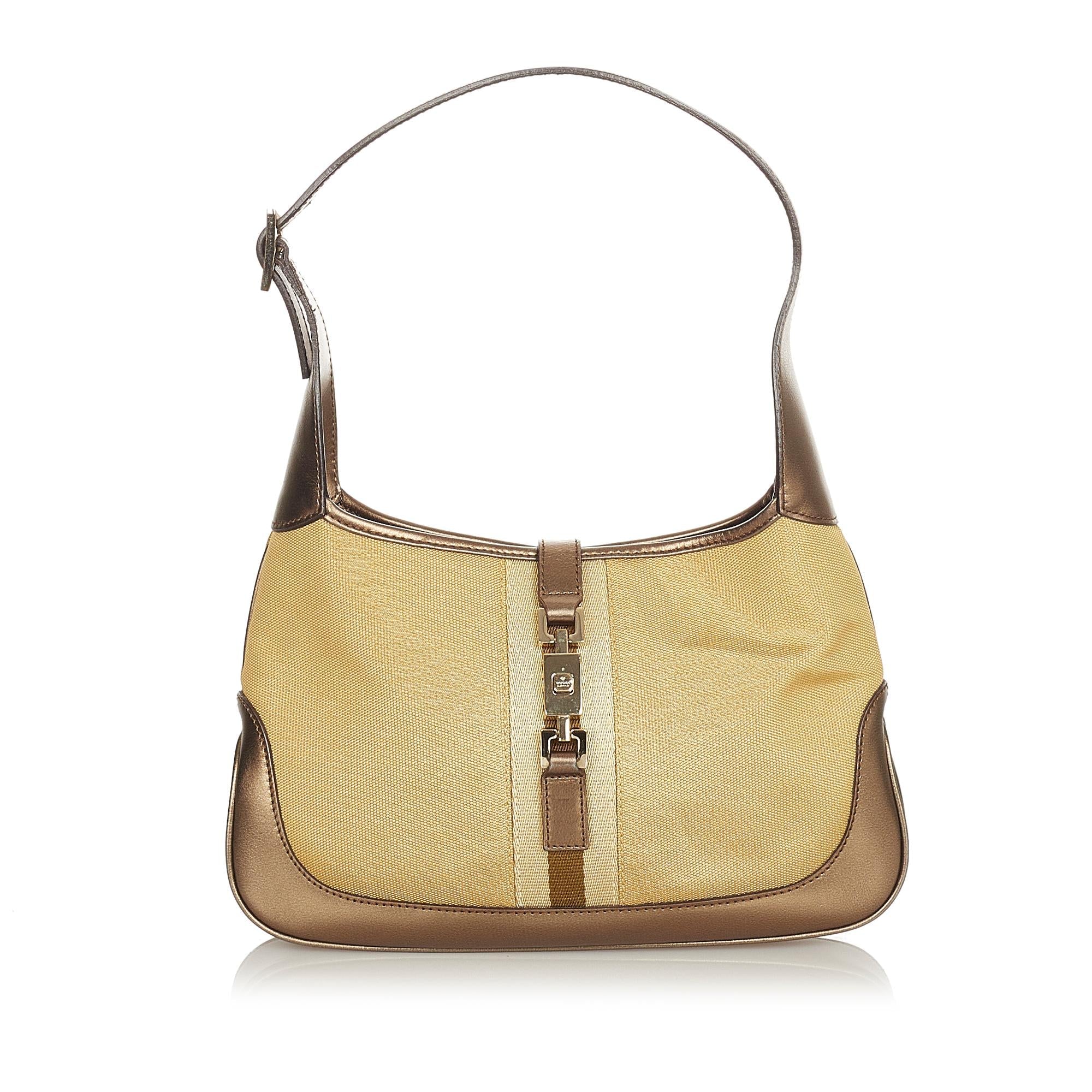 Gucci Canvas Jackie Shoulder Bag (SHG-31852)