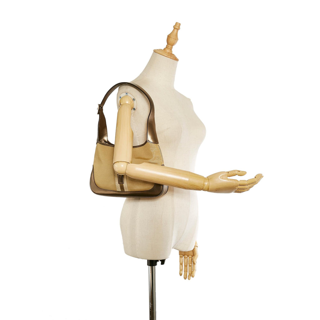 Gucci Canvas Jackie Shoulder Bag (SHG-31852)