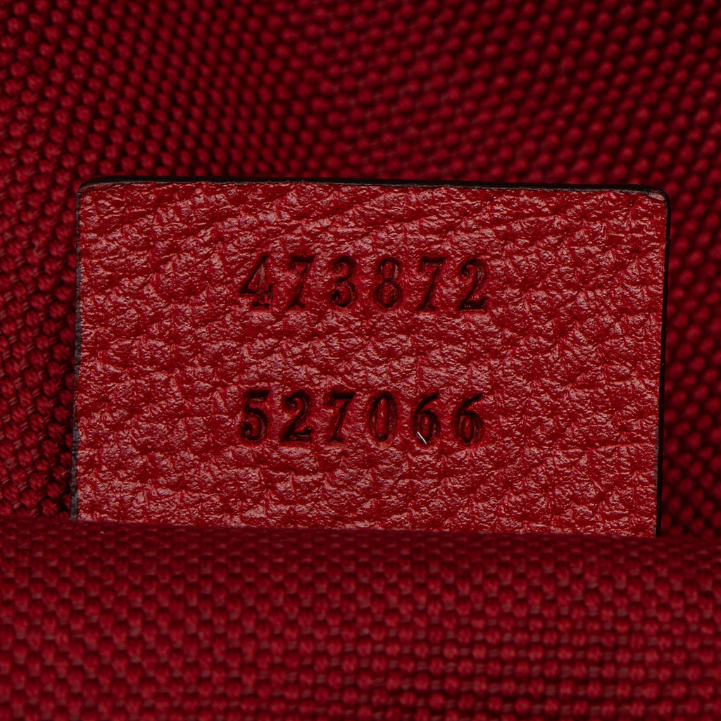 Gucci Canvas Sylvie Stripe Logo Drawstring Backpack