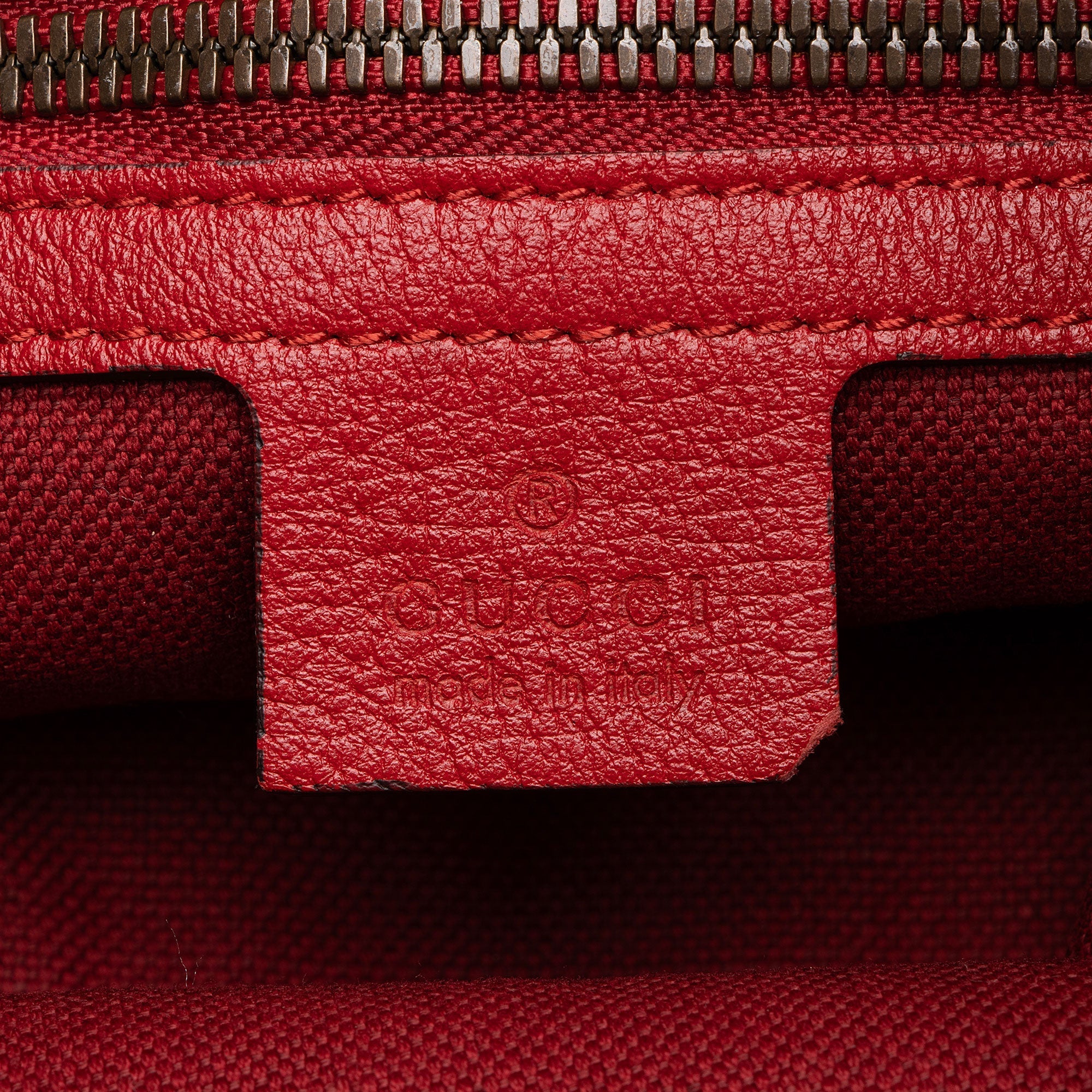 Gucci Canvas Sylvie Stripe Logo Drawstring Backpack