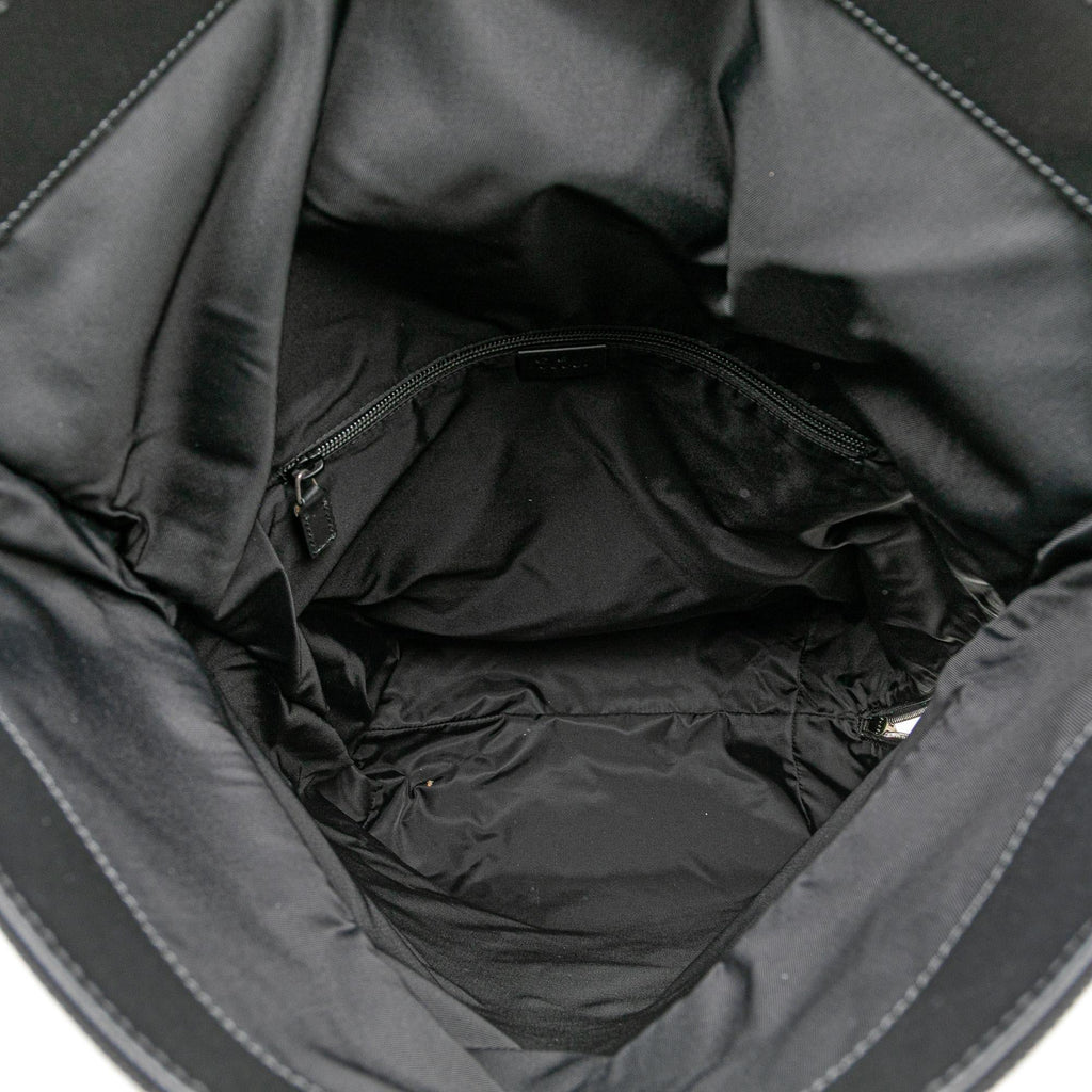Gucci Canvas Techno Web Fold Over Backpack