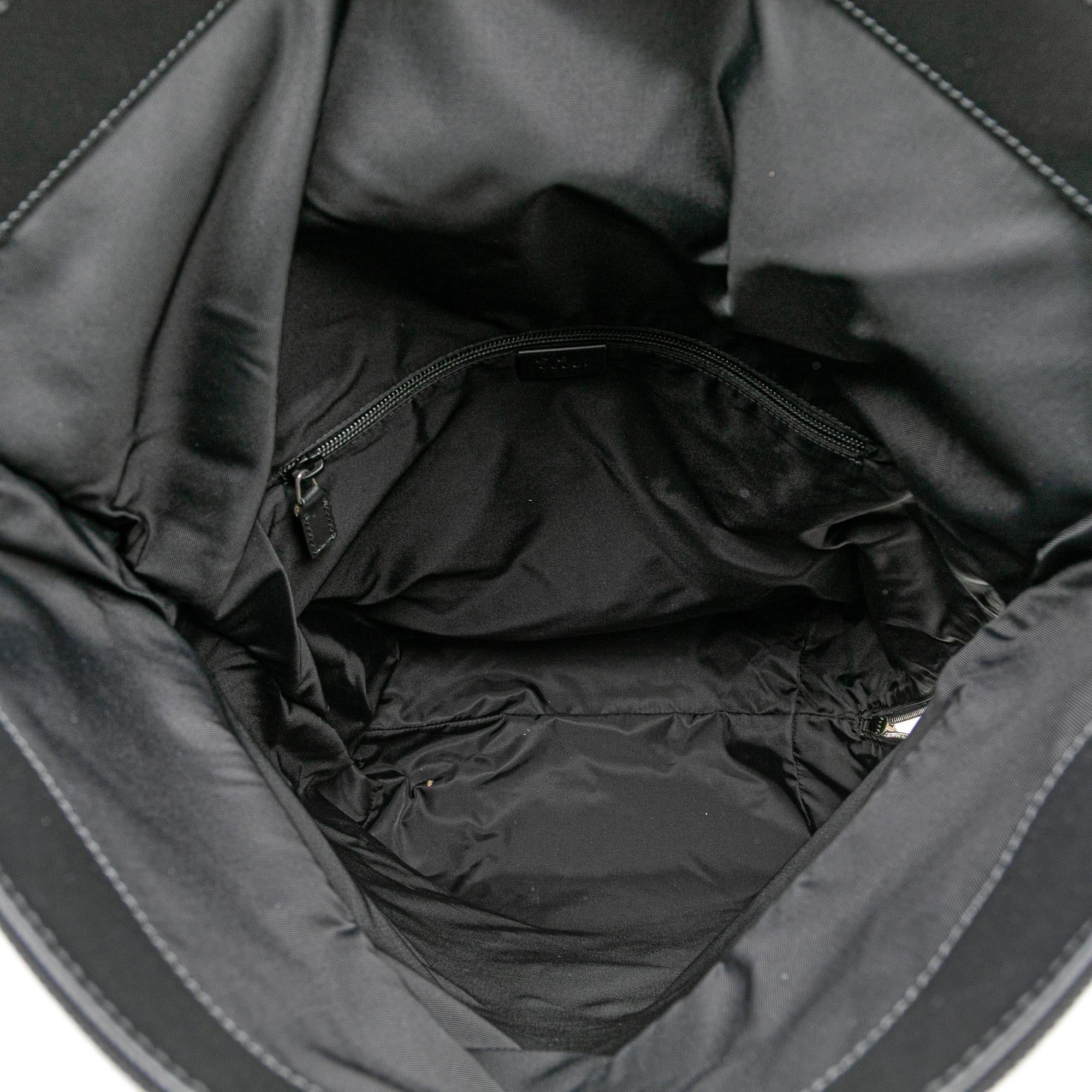 Gucci Canvas Techno Web Fold Over Backpack