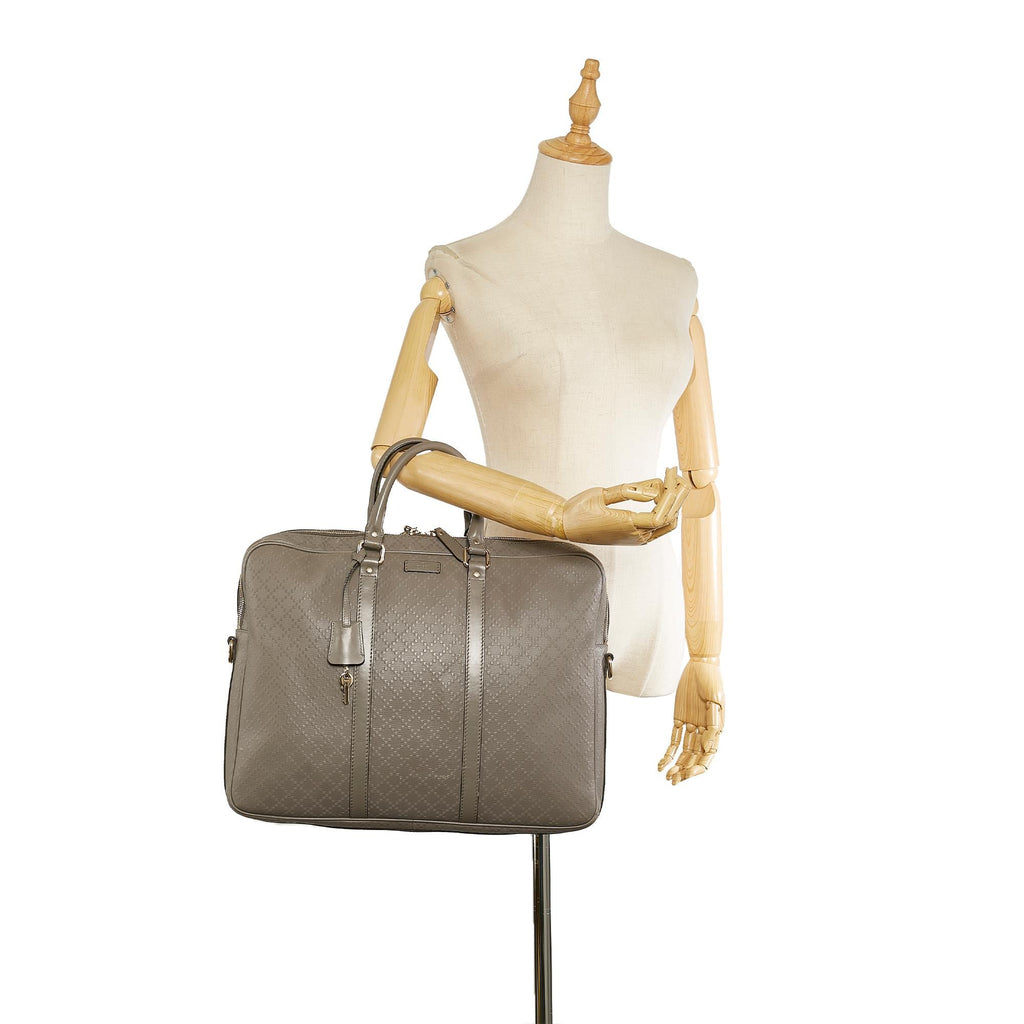 Gucci Diamante Bright Leather Briefcase (SHG-24200)