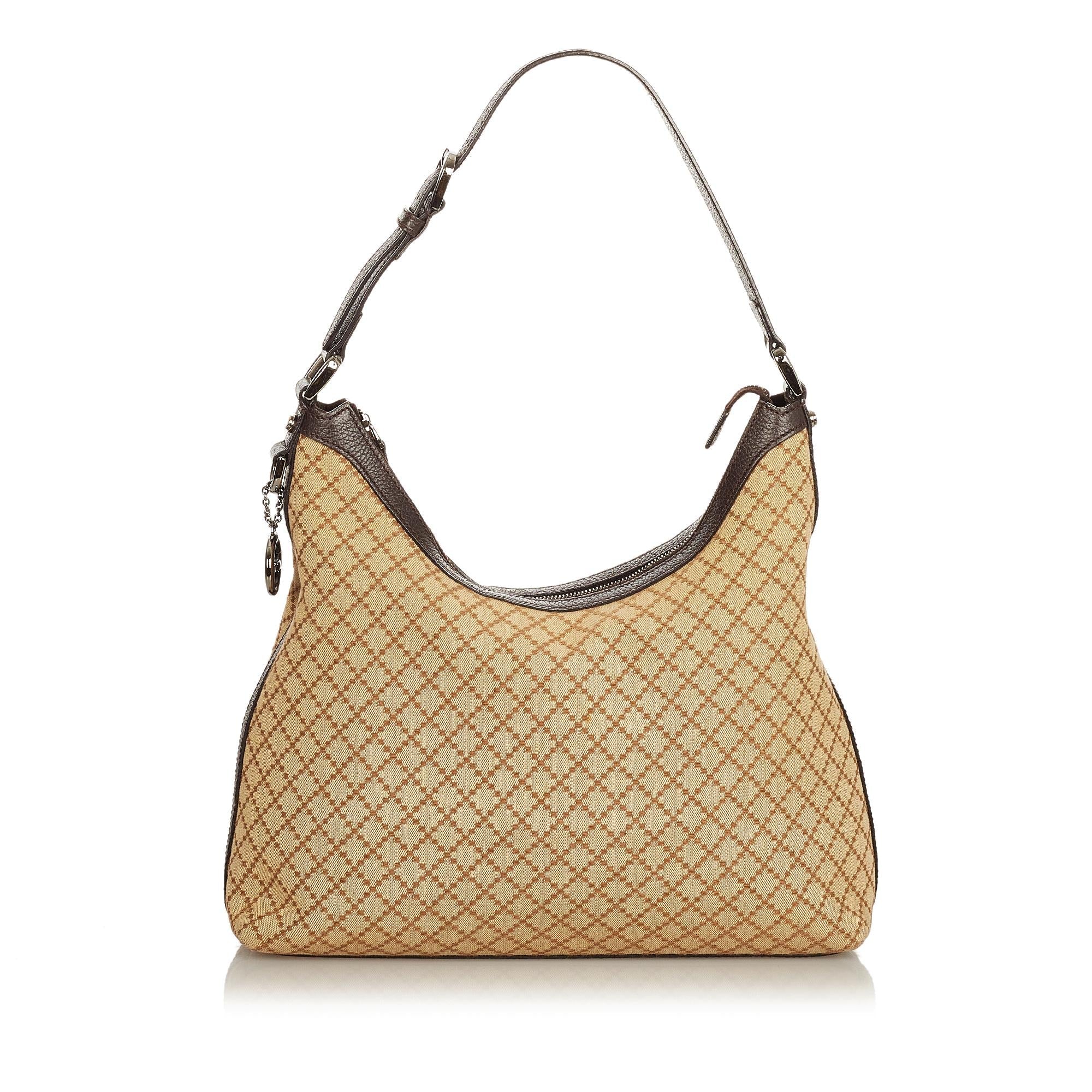Gucci Diamante Charmy Canvas Shoulder Bag (SHG-25433)