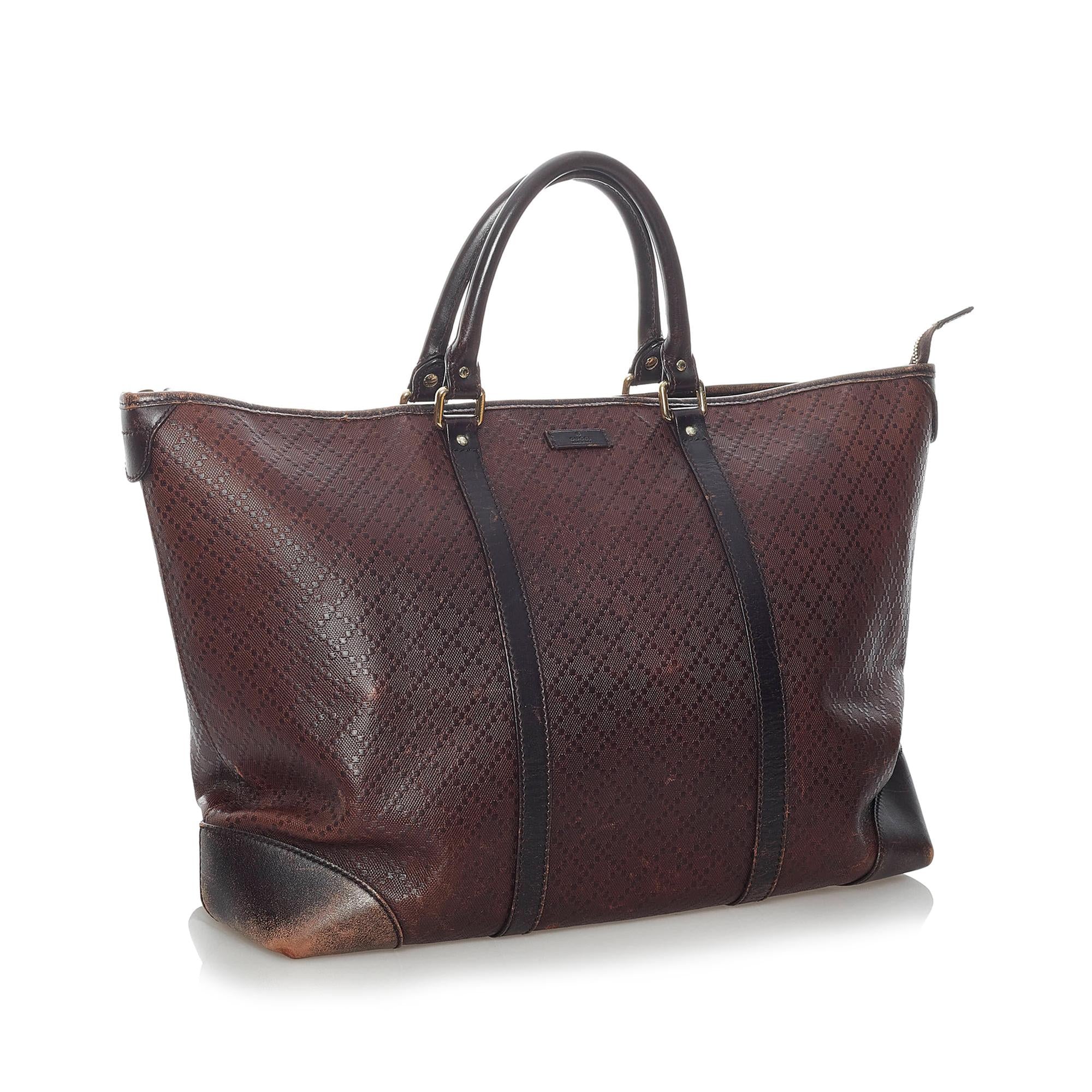 Gucci Diamante Leather Tote Bag (SHG-30327)
