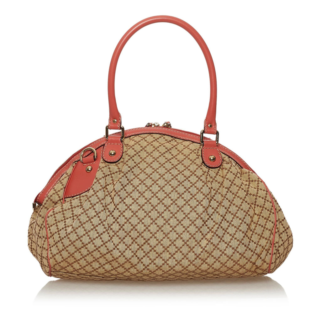 Gucci Diamante Sukey Canvas Satchel (SHG-28357)