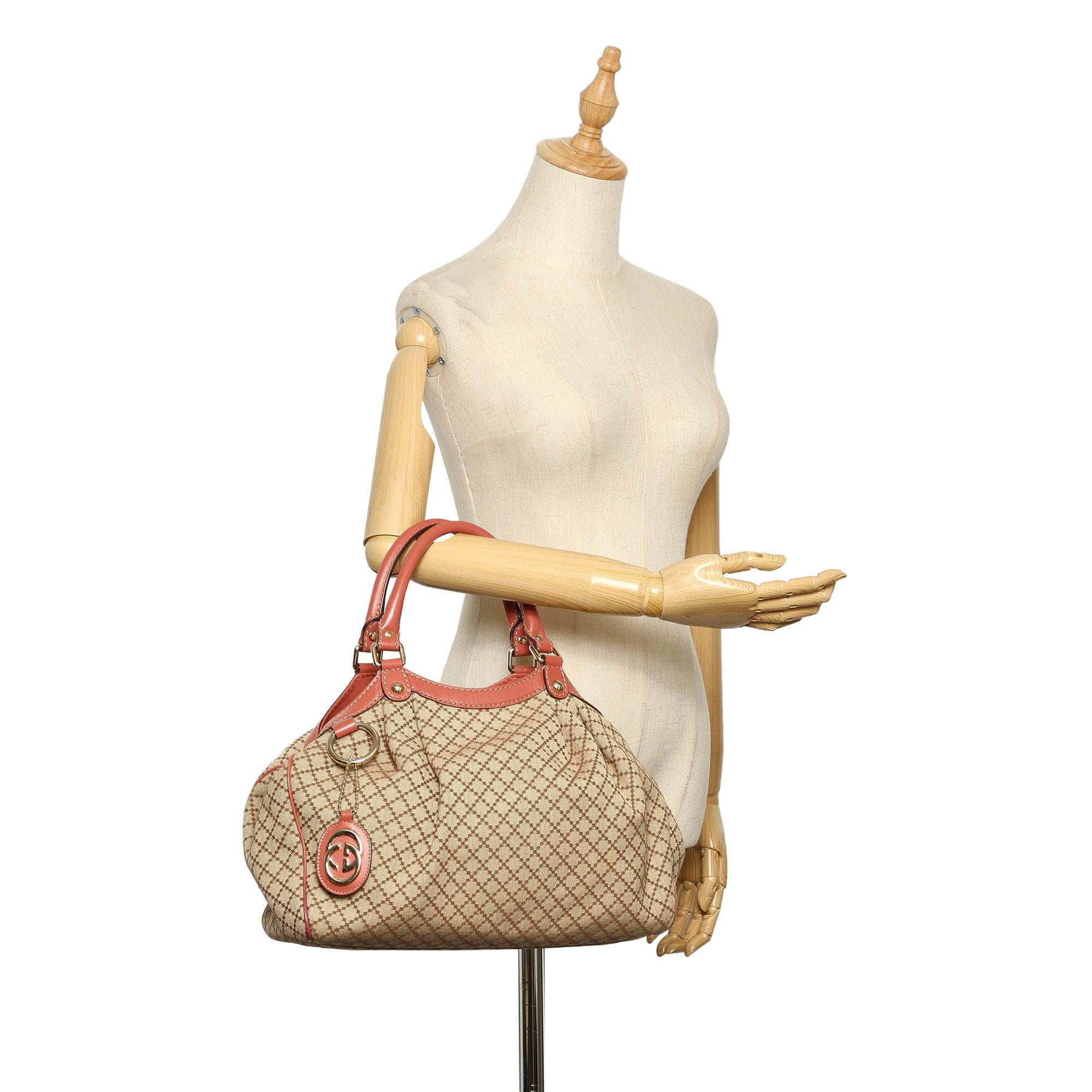 Gucci Diamante Sukey Canvas Tote Bag (SHG-15484)