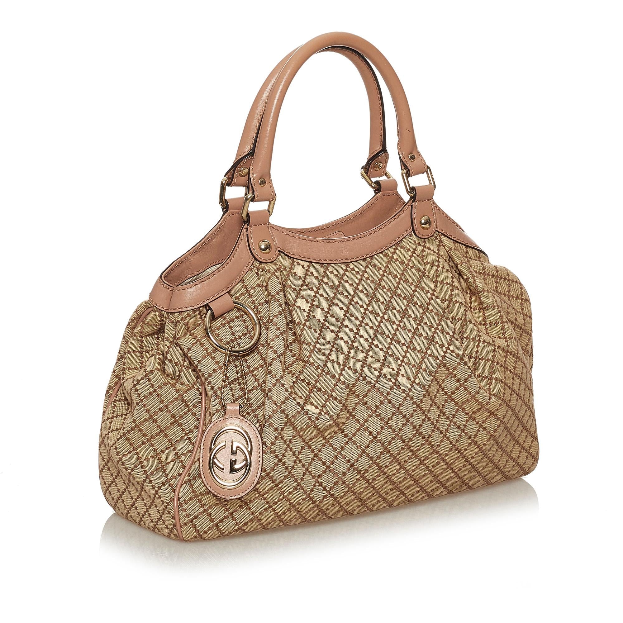 Gucci Diamante Sukey Canvas Tote Bag (SHG-29031)