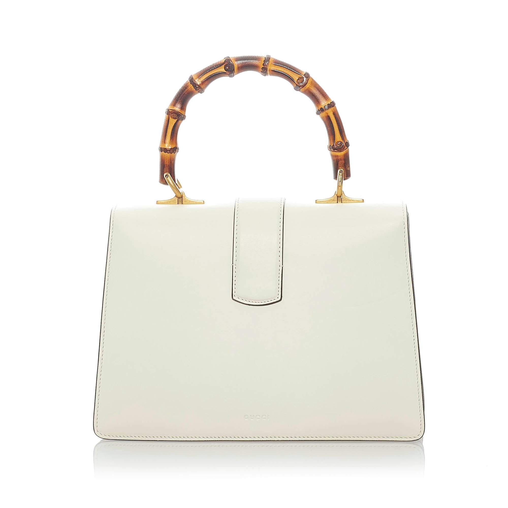 Gucci Dionysus Bamboo Top Handle Leather Satchel (SHG-32019)