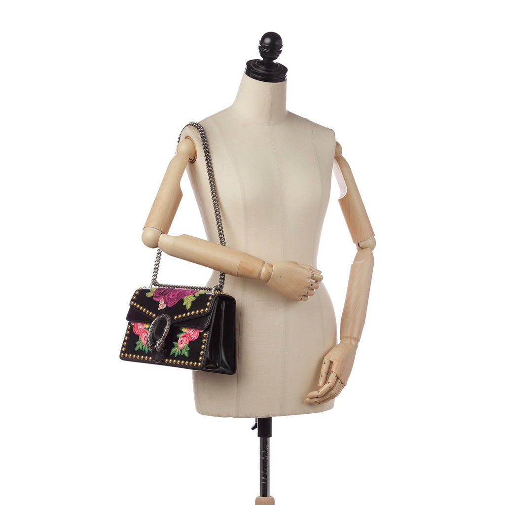 Gucci Dionysus Embroidered Studded Shoulder Bag (SHG-35202)