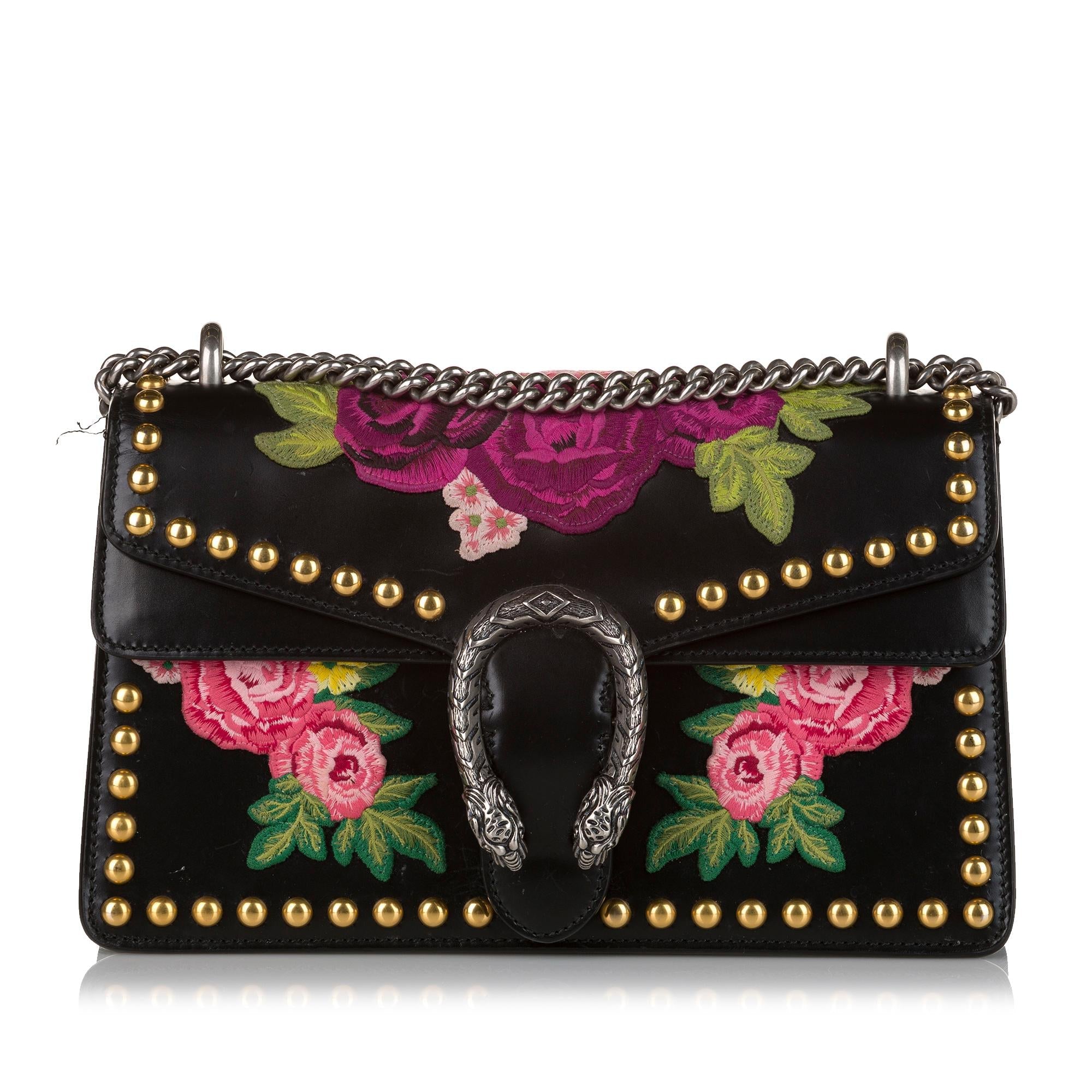 Gucci Dionysus Embroidered Studded Shoulder Bag (SHG-37763)